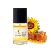 Bee Naturals Nail & Cuticle Oil bottle with rich avocado and castor oils