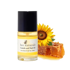 Bee Naturals Nail & Cuticle Oil bottle with rich avocado and castor oils