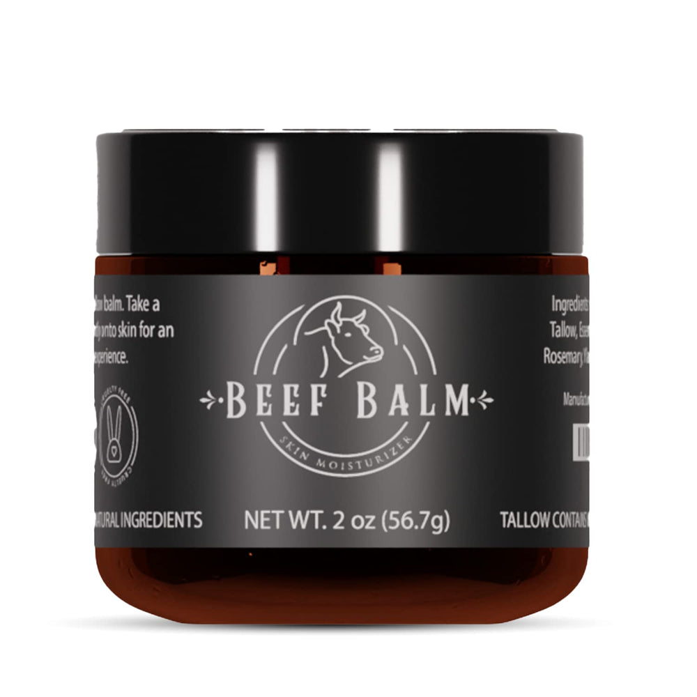 Beef Balm closeup of vanilla jar showing creamy texture and vanilla scent