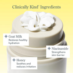 Beekman 1802 Bloom Cream jar close-up shows silky texture