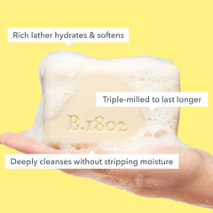 Beekman 1802 goat milk ingredients close-up highlighting natural exfoliation and skin-friendly pH balance