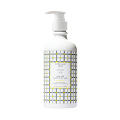 Beekman 1802 Goat Milk Hand Wash Fresh Air bottle pump shows clean, hydrated hands.