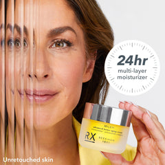 Beekman 1802 Milk RX advanced cream pump demonstrates quick, fragrance-free application