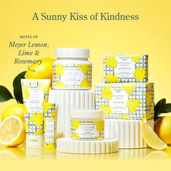 Beekman 1802 Sunshine Lemon scent for refreshing cleanse.