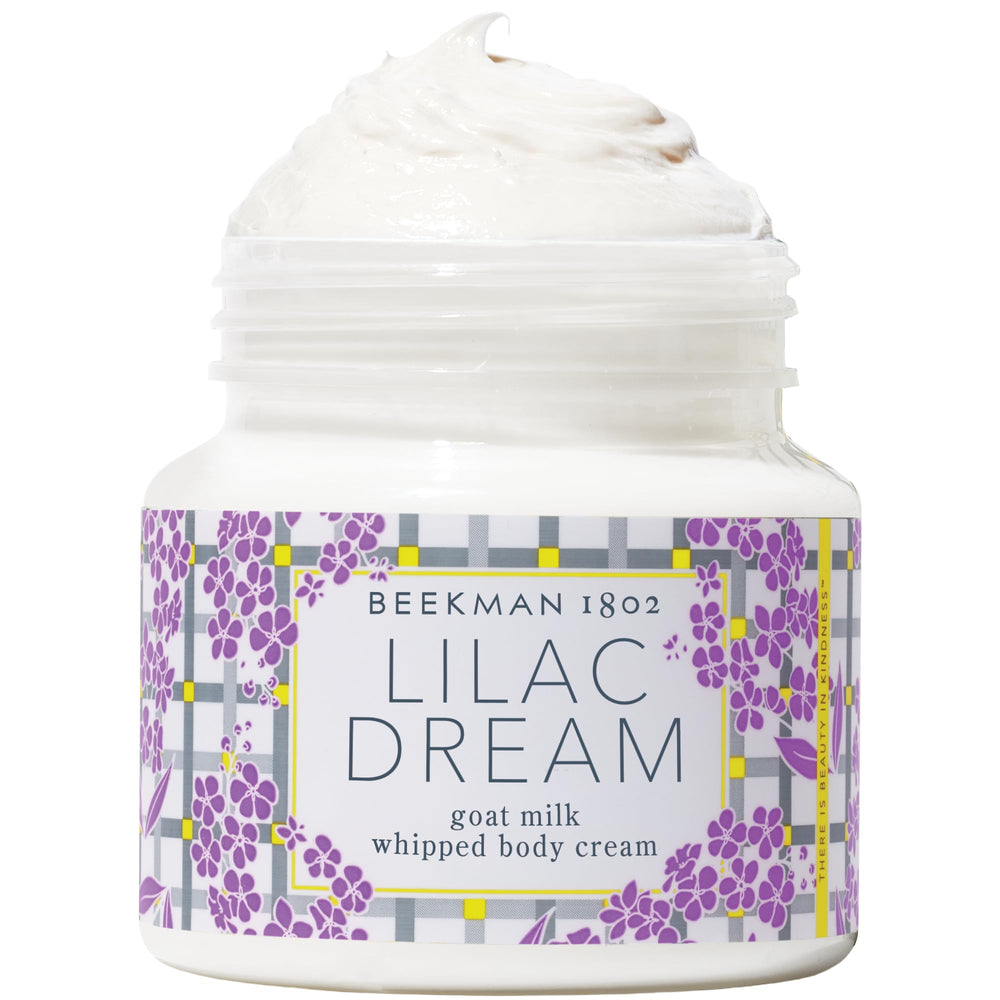 Beekman 1802 whipped body cream bottle front for smooth hydrated skin