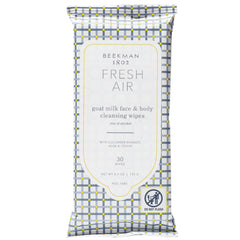 Beekman 1802 Face Wipes Fresh Air pack for on-the-go cleansing and refreshing skin.