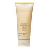Beekman 1802 oat-goat-milk-scrub jar closeup for gentle exfoliation.