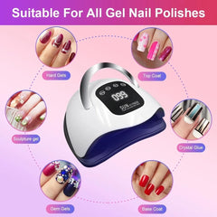 Beenle 320W UV LED Nail Lamp LCD display indicates timers for precise sessions