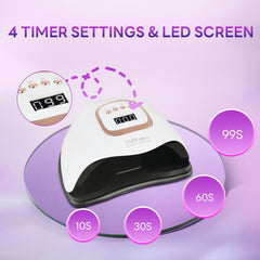 BEENLE 380W UV LED Nail Lamp 81 beads array for even curing