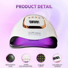 BEENLE 380W UV LED Nail Lamp auto-sensor infrared convenience