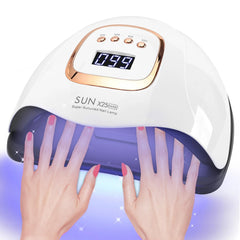 BEENLE 380W UV LED Nail Lamp front view with auto sensor for precise curing