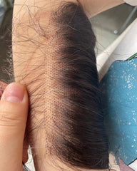 Beeos 5x5 Skinlike HD lace closure invisible melt image demonstrates skin-tone fusion for natural look.
