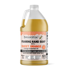 Beessential orange foaming hand soap refill pour for quick kitchen handwashing