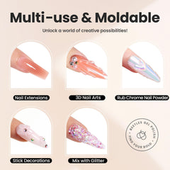 Beetles 3D gel Snowy Cone bottle-open image highlights clean application with glue and accessories