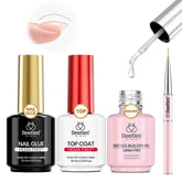 Beetles 4Pcs HEMA-Free Nail Extension Kit front view for at-home manicures