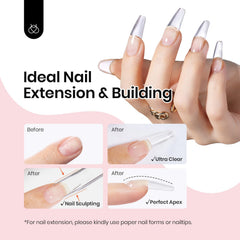 Beetles 9-in-1 builder gel in action enabling multiple nail services.