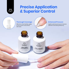 Beetles HEMA-free formula shown as gentle nail prep for sensitive nails.