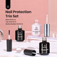 Beetles base coat application demonstrates easy, wipe-free adhesion for durable nails.