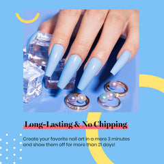 Beetles Blue Gel Polish finish is shiny and smooth
