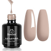 Beetles Brown Gel Nail Polish A275 bottle front highlighting neutral nude shade