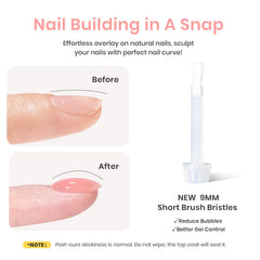 Beetles Builder Gel apex-building action creates strong nail extensions.