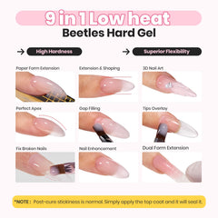 Beetles Builder Gel consistency application demonstrates controlled texture for precise sculpting