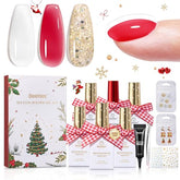 Beetles Builder Gel Kit Enchanted Night white red gold gels for apex-building at home
