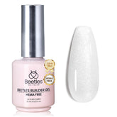 Beetles Builder Gel HEMA-Free bottle highlights a smoother, irritation-minimizing formula for sensitive nails.