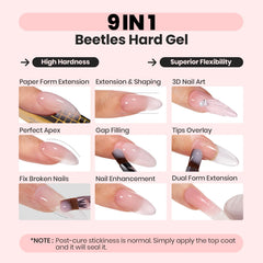 Beetles nude builder gel for clean color and smooth sculpting