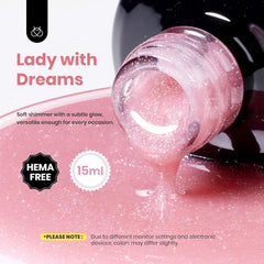 Beetles Builder Gel rosa brillo rellena huecos para superficie lisa.