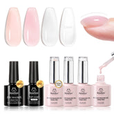 Beetles Builder Gel Set Blush Whisper 4-color palette for nude nails and natural look