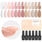 Beetles Builder Gel Set color palette swatches for customizable nails and styles
