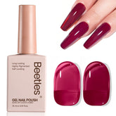 Beetles Burgundy Red Gel Nail Polish bottle in wine shade for chic fall manicure