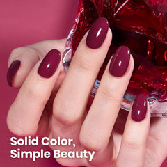 Beetles Burgundy Red gel under UV/LED lamp for quick cure and salon-ready nails