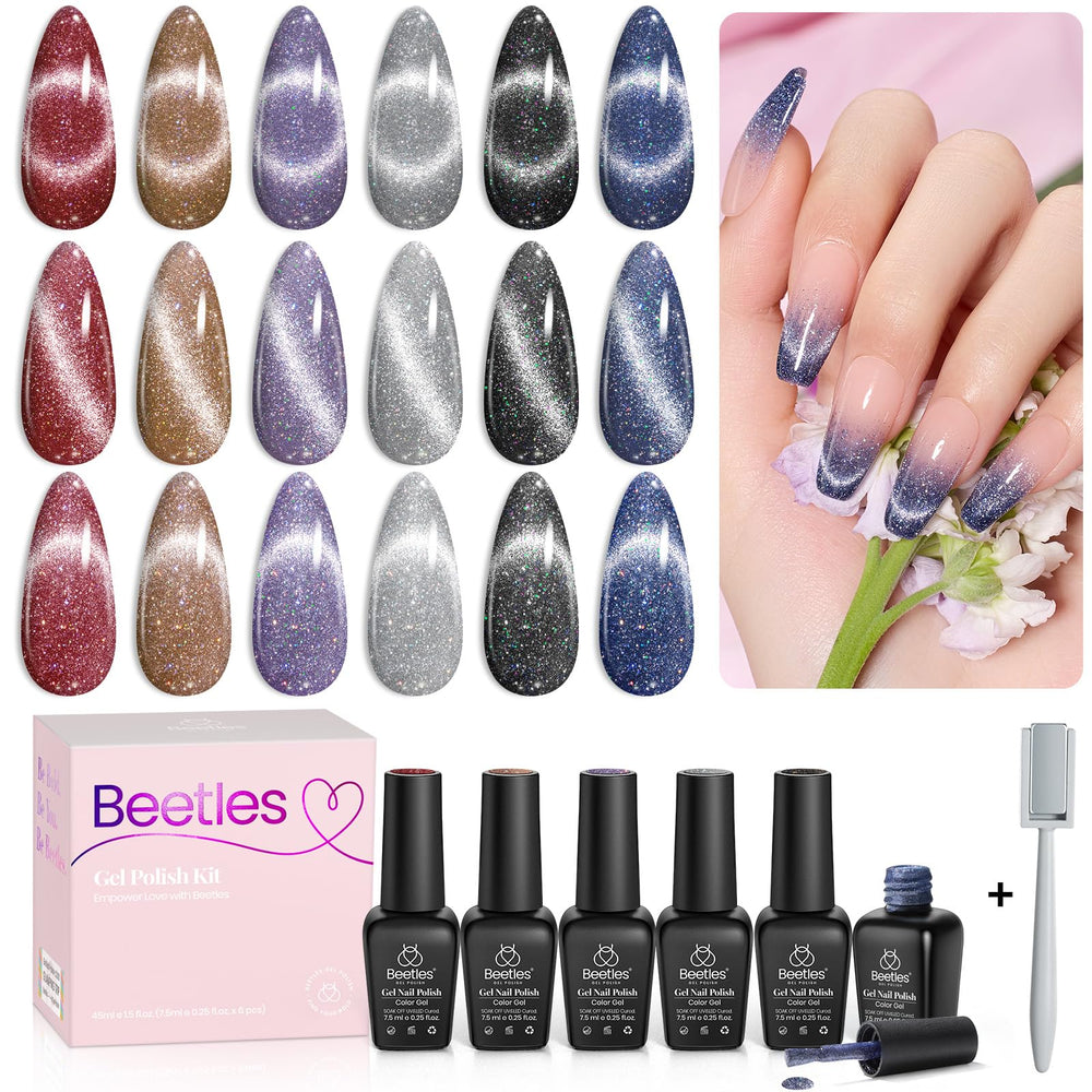Beetles Cat Eye color c373 with shimmering magnetics for nails