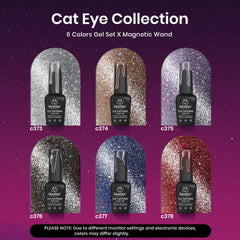 Beetles Cat Eye color c374 showing bold glitter and magnetic shimmer