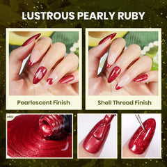 Beetles Cat Eye color swatches show burgundy, brown, green and glitter shades