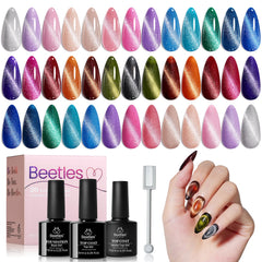 Beetles Cat Eye Gel Nail Polish Kit color palette for versatile looks