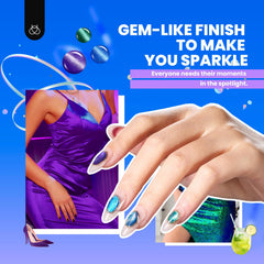 Beetles Cat Eye Gel Nail Polish Kit matte top coat for modern finish