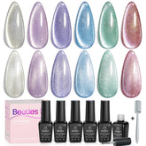 Beetles Cat Eye Gel Polish magnet demonstrating adjustable magnetic effect for chic nails.