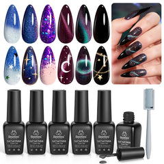 Beetles Cat Eye Milky Way magnet effect creates long-lasting shimmering galactic nails.