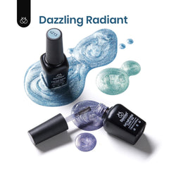 Beetles Cat Eye Silver Gel Polish swatch showing magnetic shimmer for stylish nails.