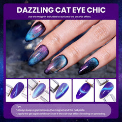 Beetles Cat-eye gels react to magnets for aurora-inspired at-home nail art.