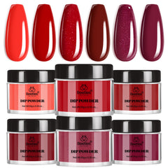 Beetles Christmas dip powder kit 6 colors for festive DIY manicures and holiday nail art.