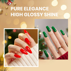 Beetles Christmas gel green f203 bottle—classic winter color for evergreen manicure.