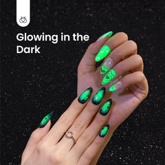 Beetles glow nails after cure with a lasting luminous effect.