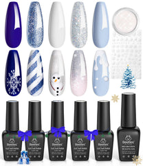 Beetles Christmas gel nail polish set shows five winter colors for at home manicures