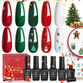 Beetles Christmas Gel Polish Set packaging shown as a ready-to-gift gift box for holidays