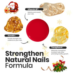 Beetles christmas nail art set bottle highlights festive red tones.