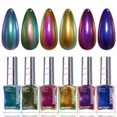 Beetles Chrome Nail Polish Ember closeup shows sparkling long-lasting autumn shine